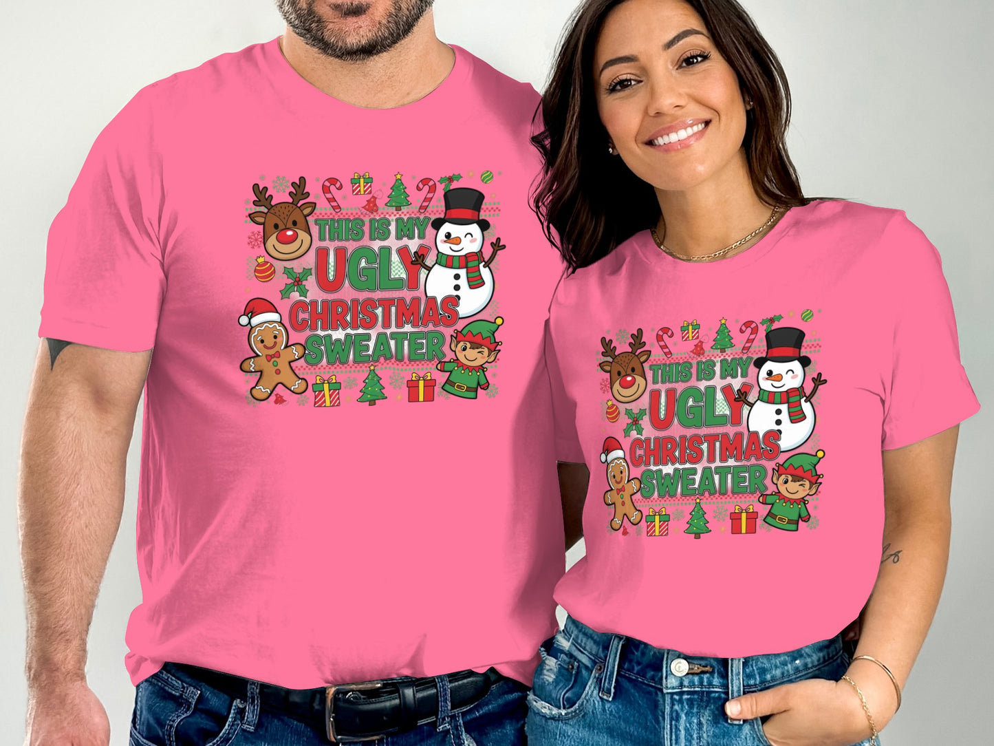 This Is My Ugly Christmas Sweater Festive Graphic Tee