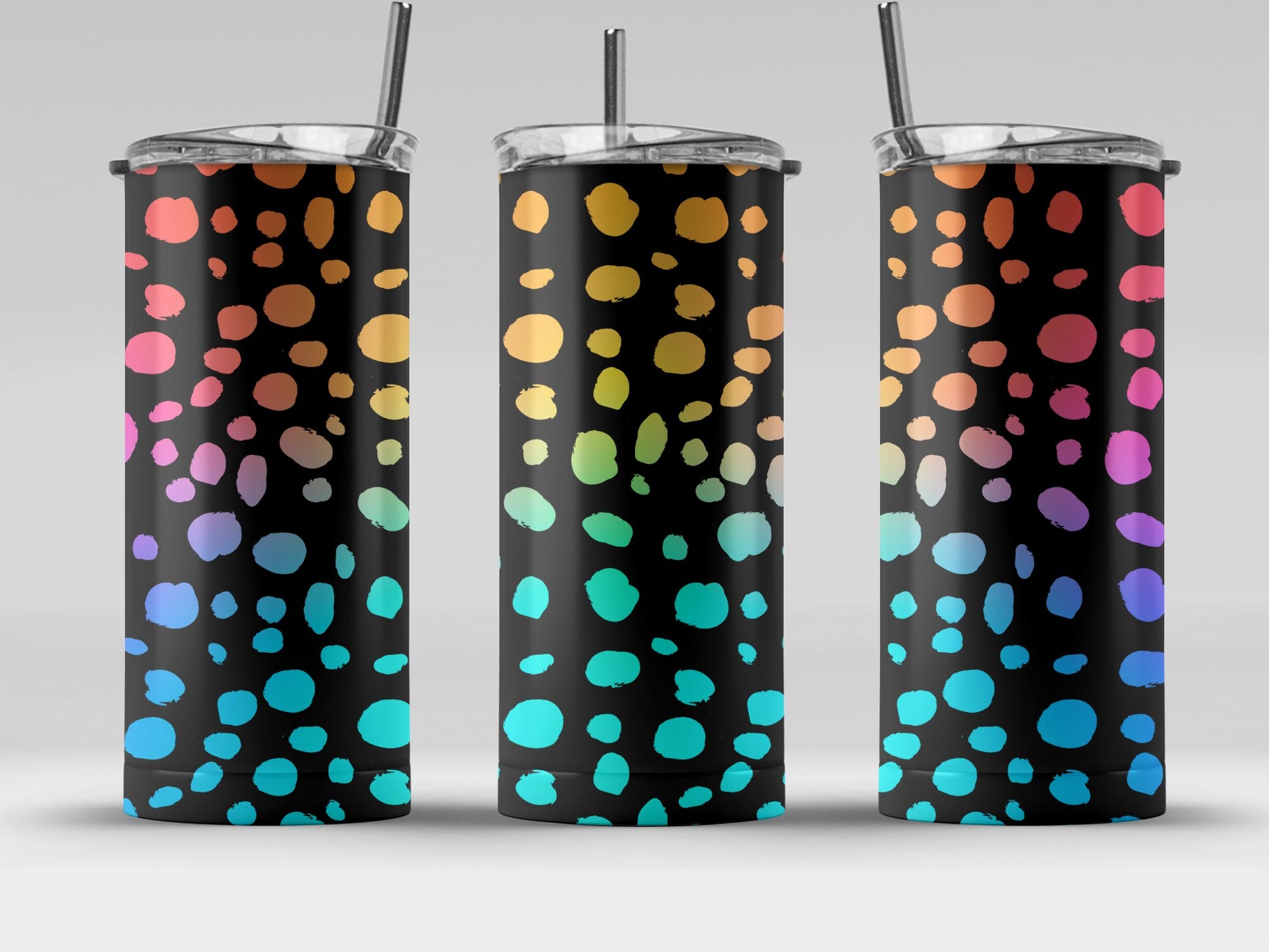 Colorful Polka Dot Insulated Tumbler Travel Mug product