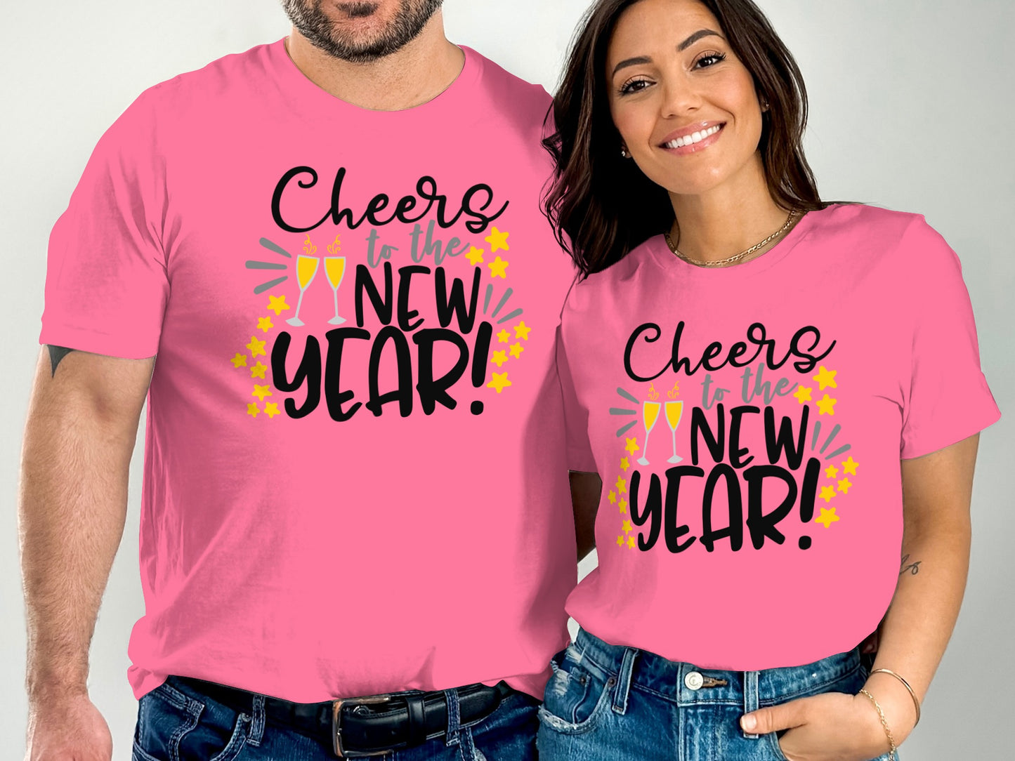 Cheers to the New Year Festive T-Shirt for Celebrations