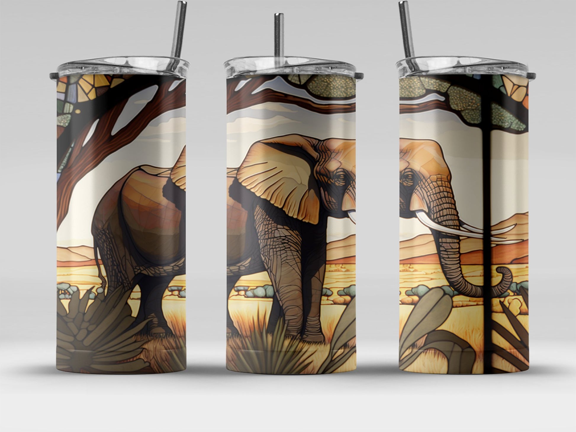 Elephant Themed Decorative Tumbler product