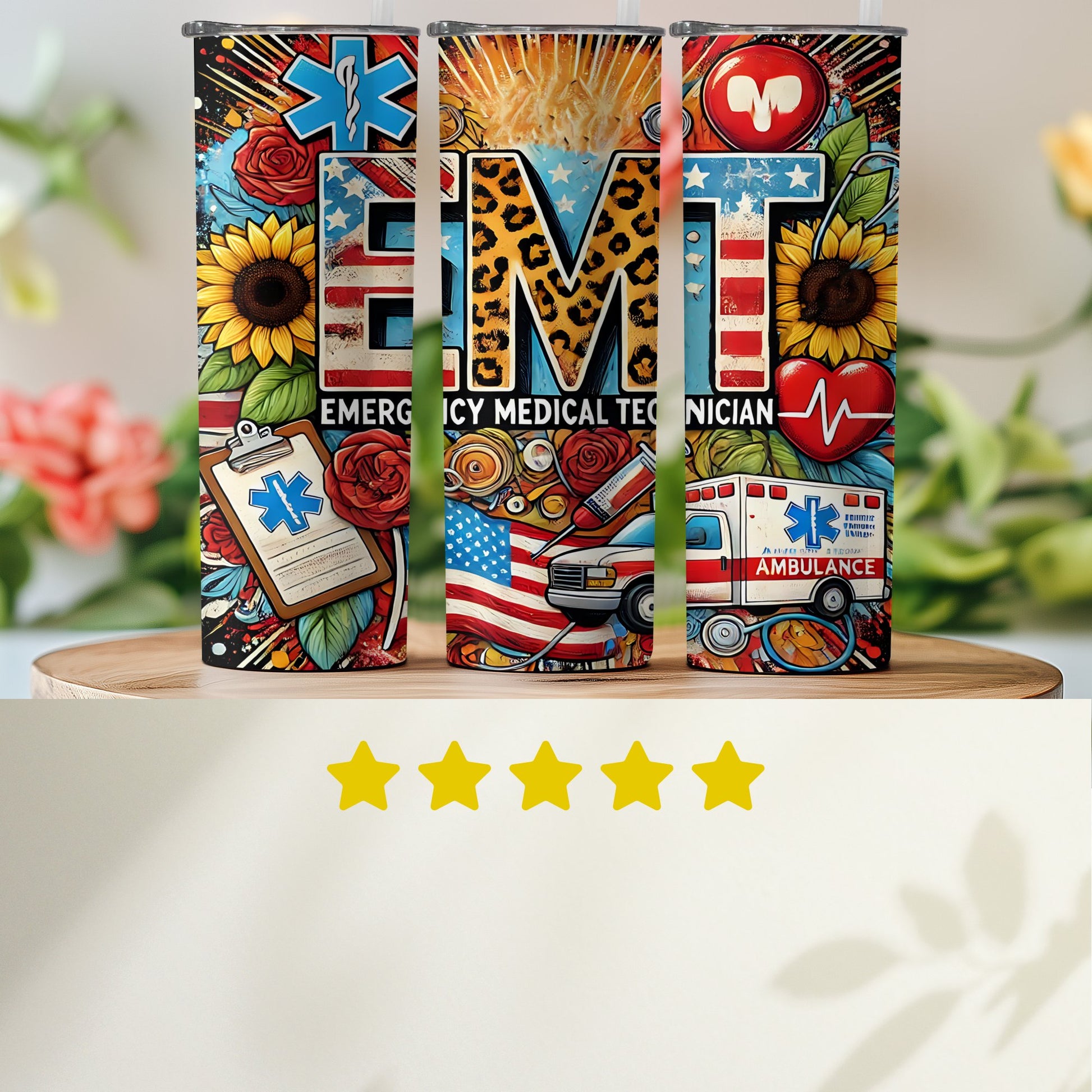 Colorful and Unique EMT Themed Tumbler Cup product
