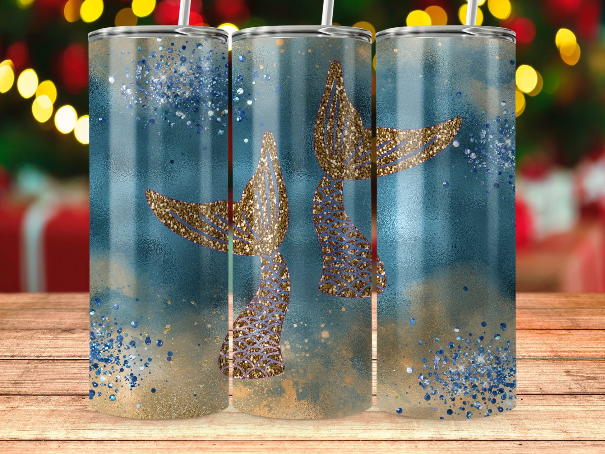Sparkling Mermaid Tail Tumbler Holiday Gift product type