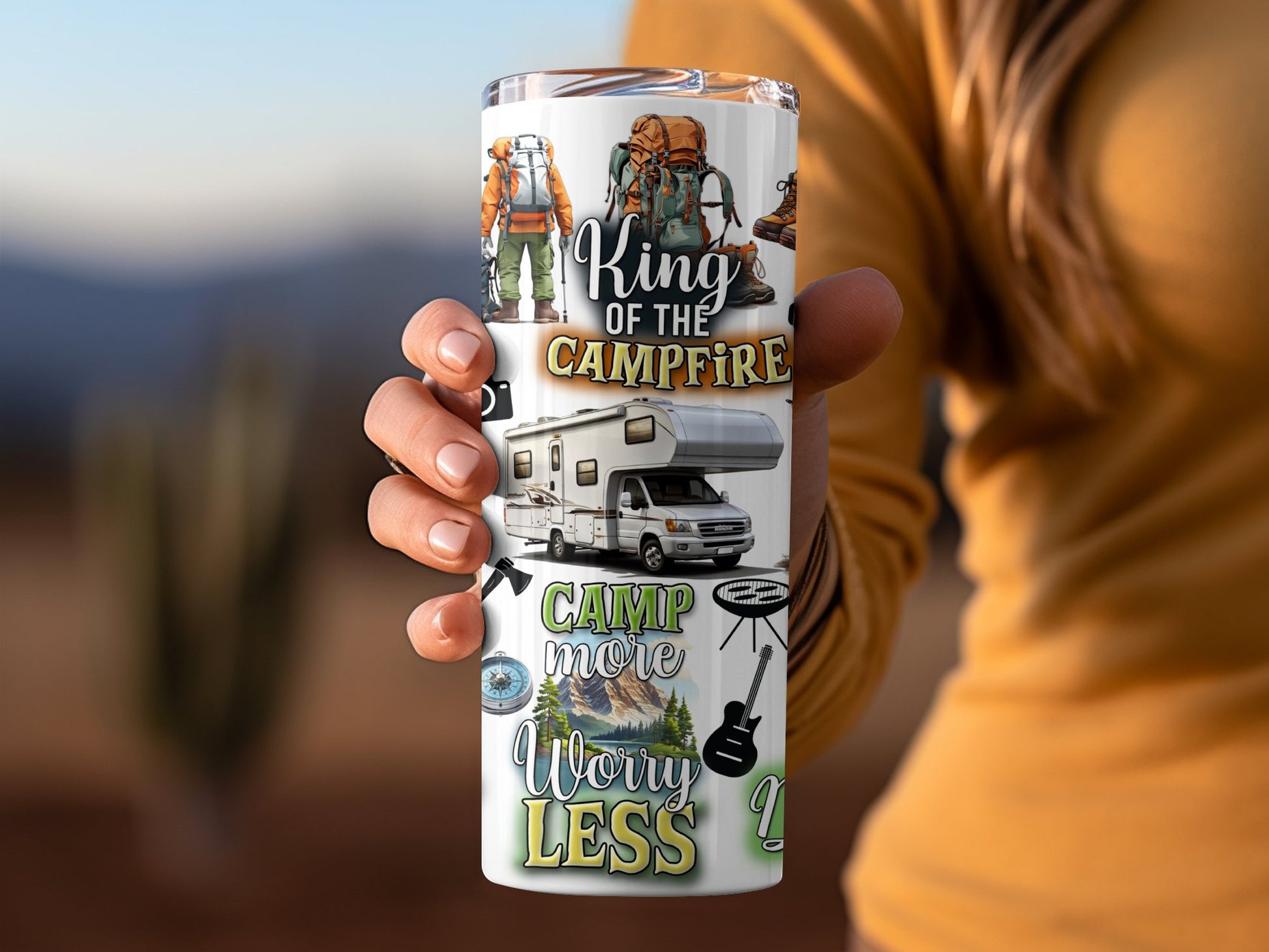 King of the Campfire Theme Tumbler Camping product