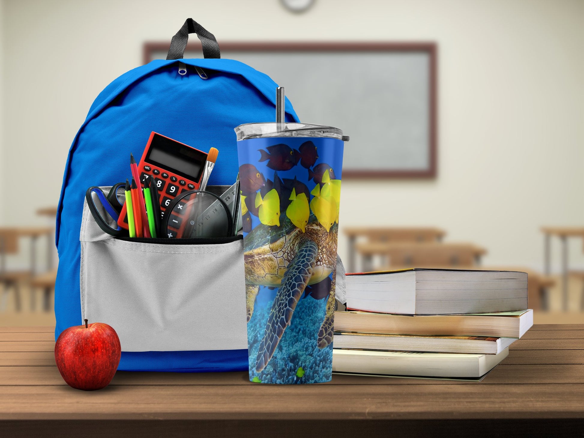 Colorful Sea Turtle School Tumbler for Class Use product