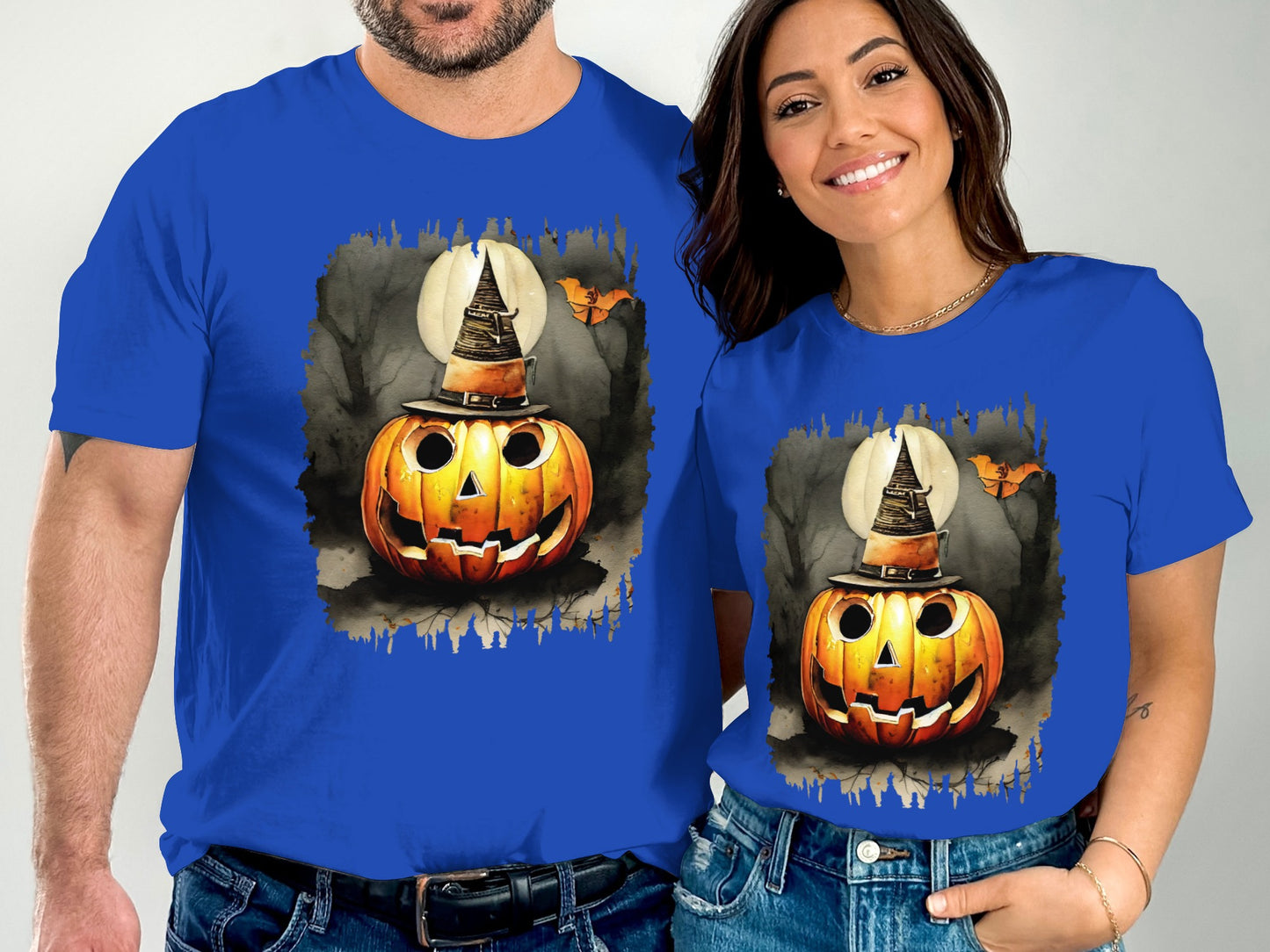 Halloween Blue Pumpkin Graphic Design Shirt product