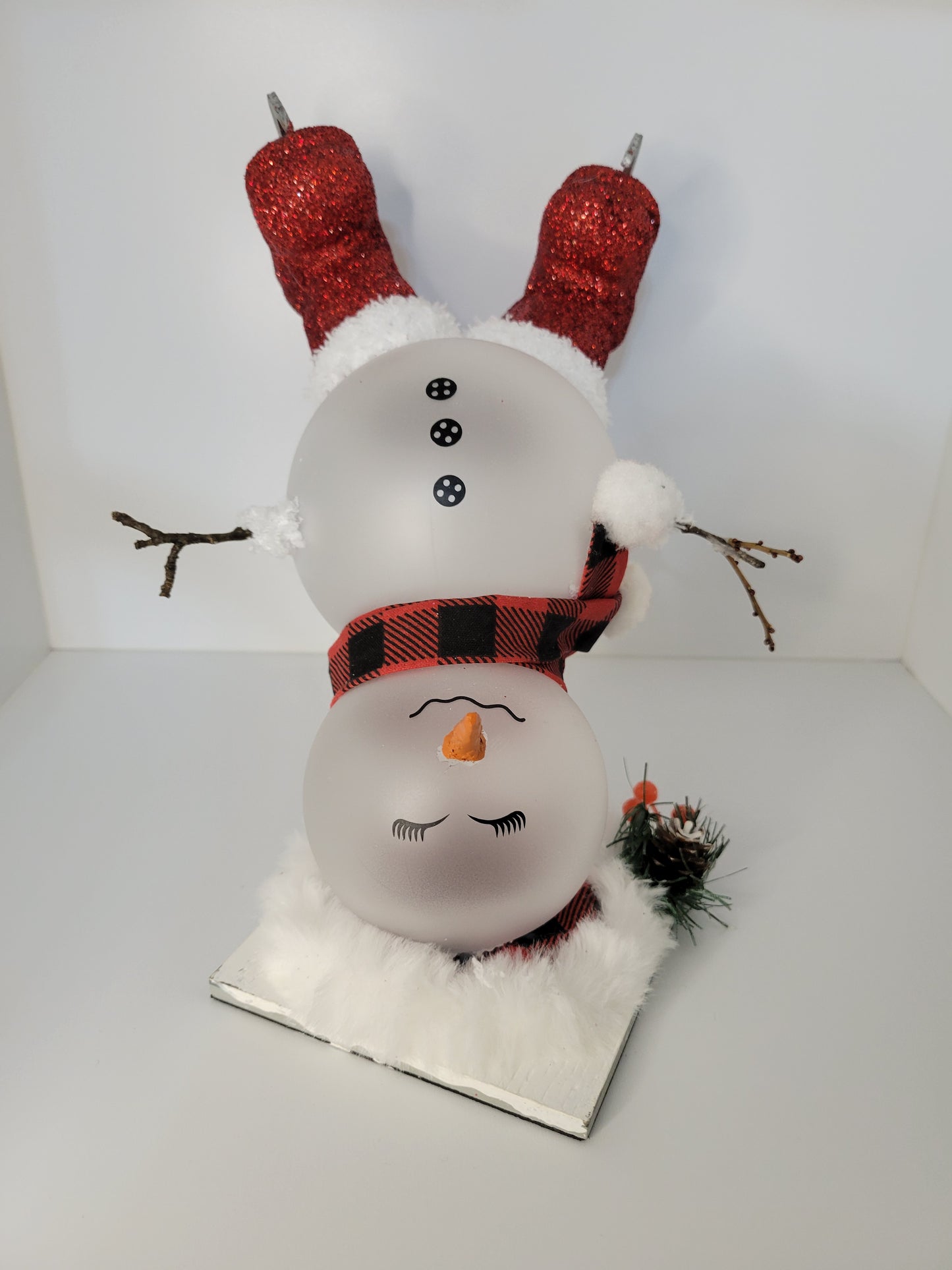 Adorable Upside Down Snowman Christmas Decoration
