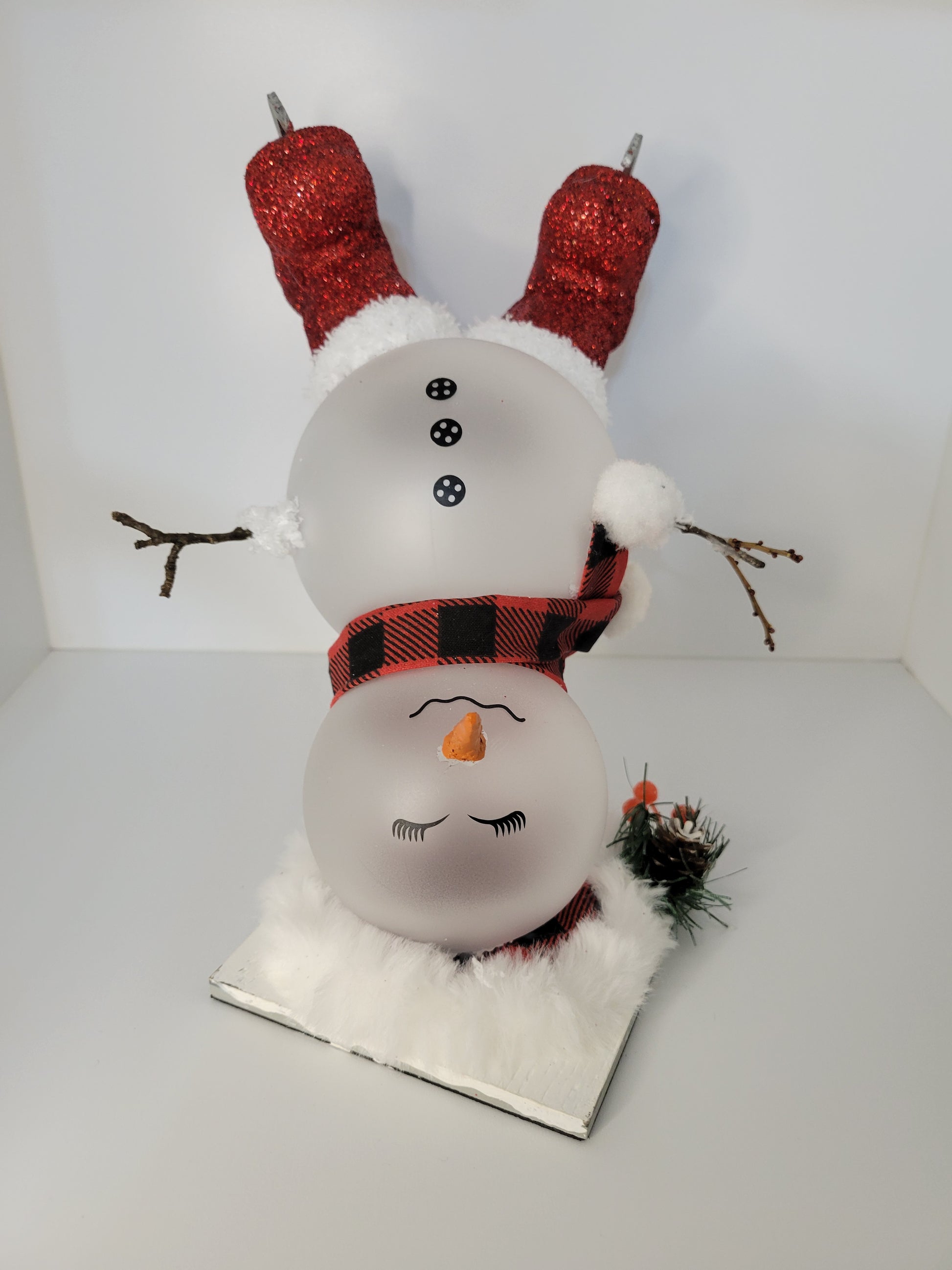 Adorable Upside Down Snowman Christmas Decoration