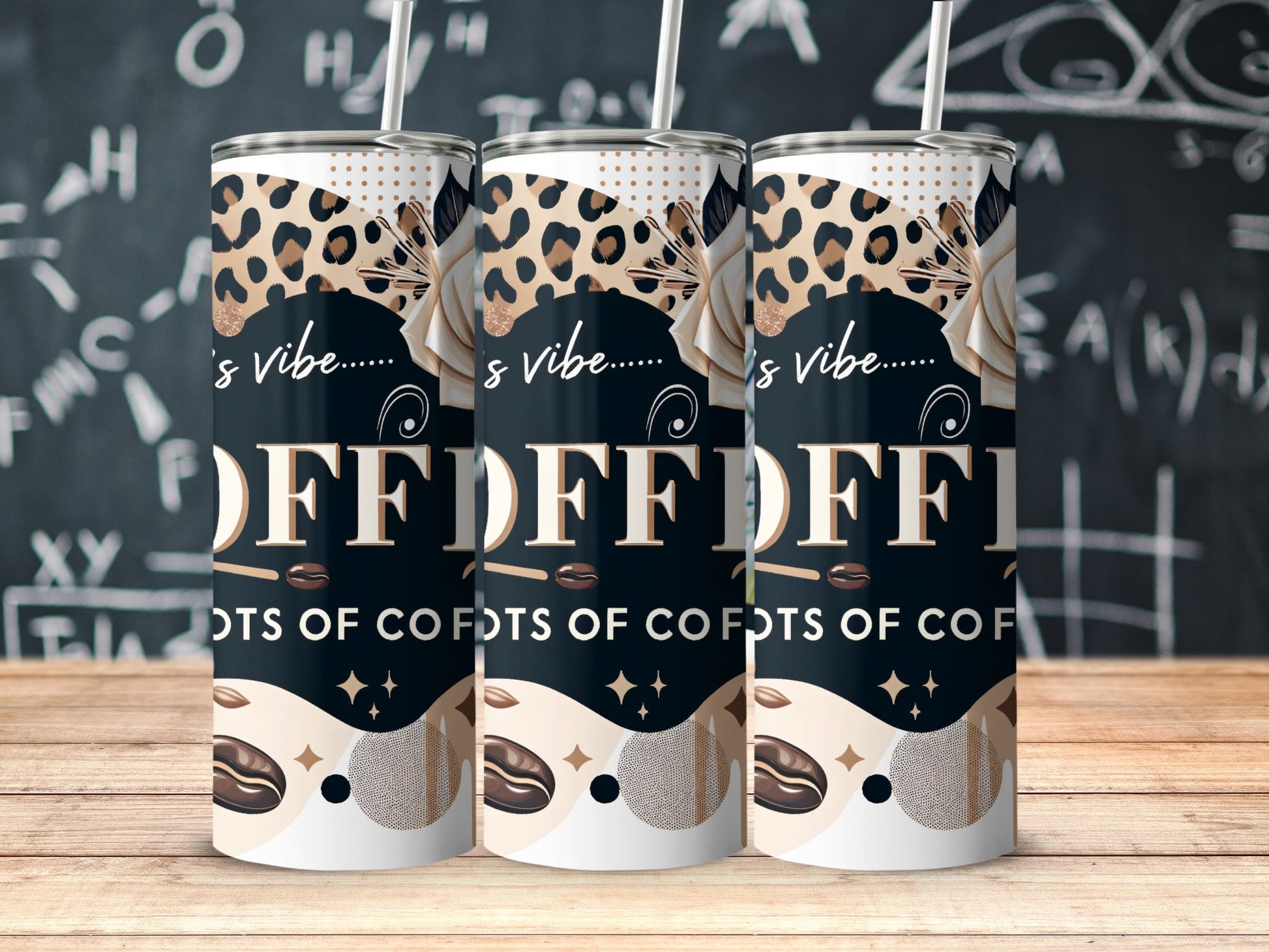 Leopard and Coffee Themed Tumbler product type
