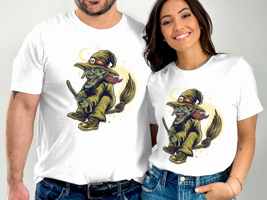 Funny Witch with Hat Unique Design T-shirt product type