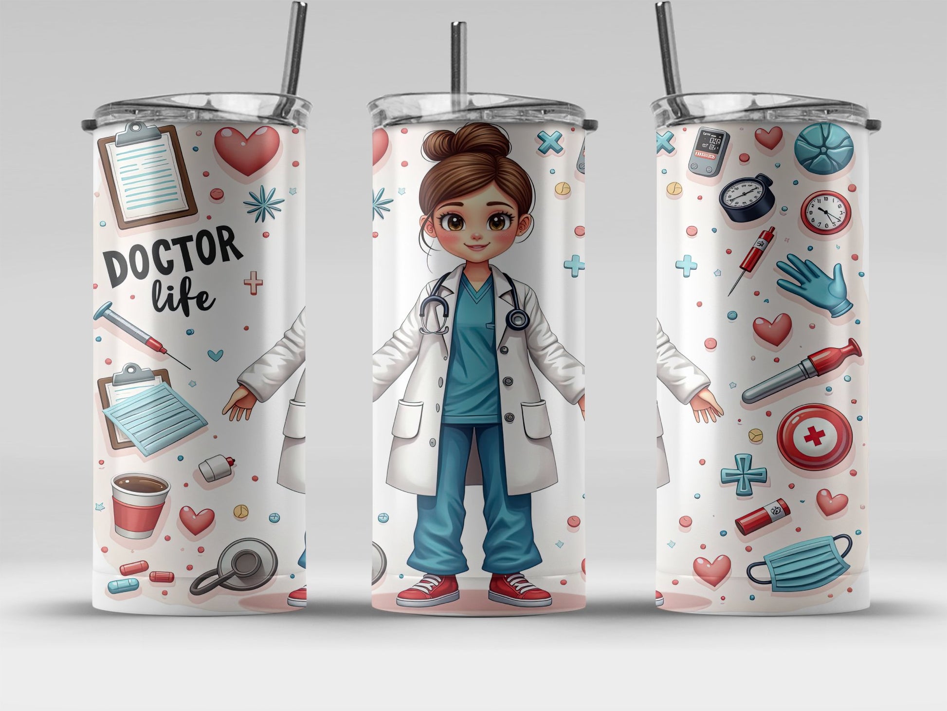 Doctor Life Cute Graphic Design Tumbler product type