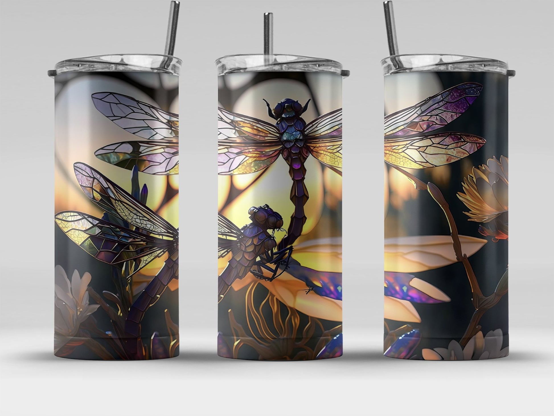 Enchanting Dragonfly Design Stainless Steel Tumbler product