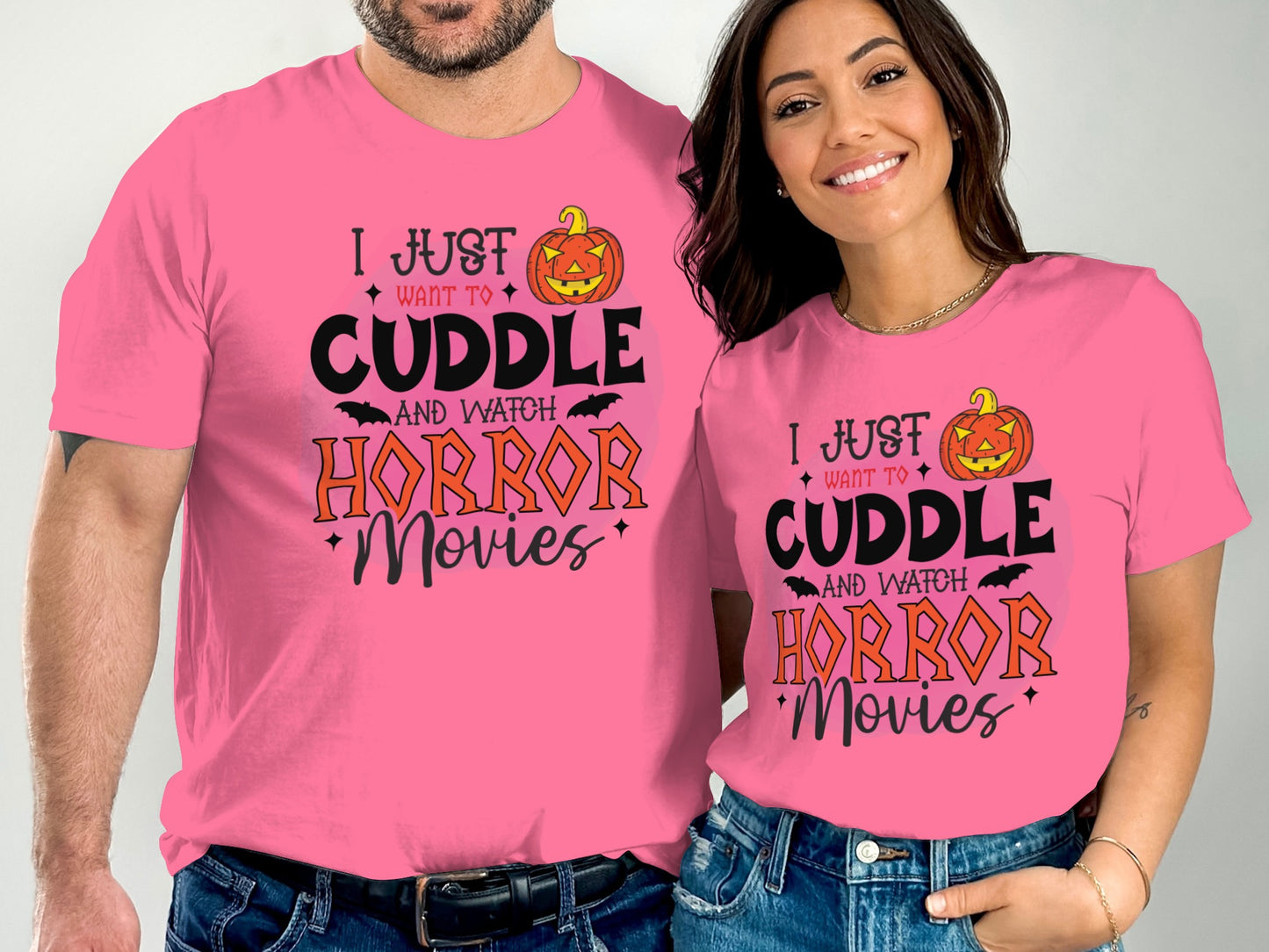 Halloween Cuddle And Watch Horror Movies T-shirt product type