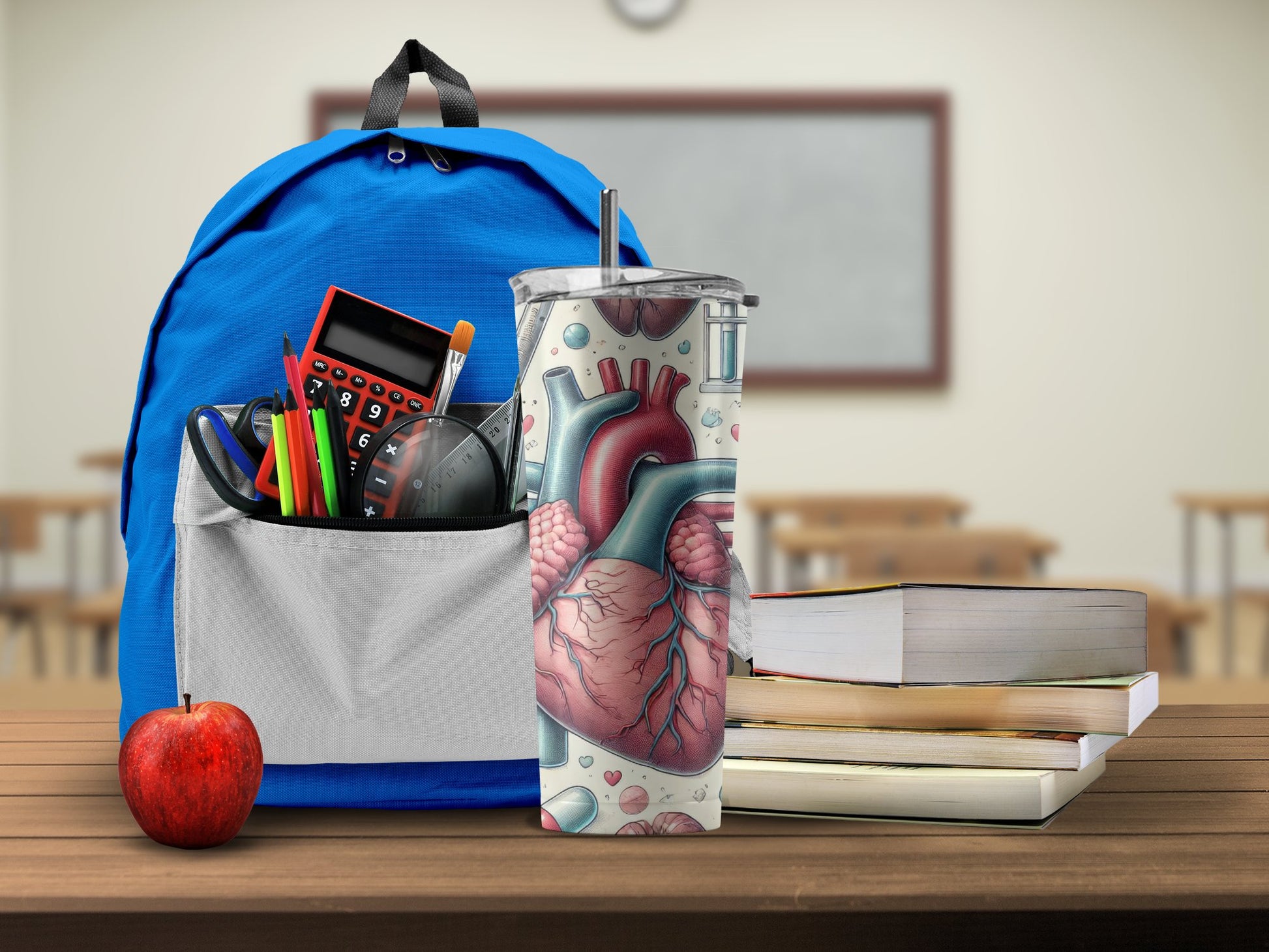 Colorful Heart Anatomy Design Tumbler product