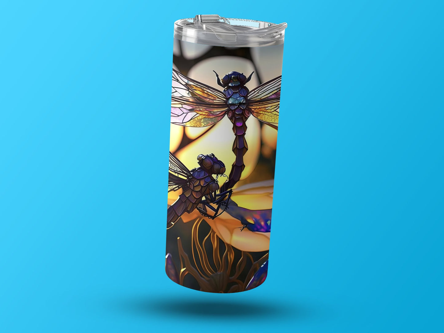 Colorful Dragonfly Art Insulated Tumbler product
