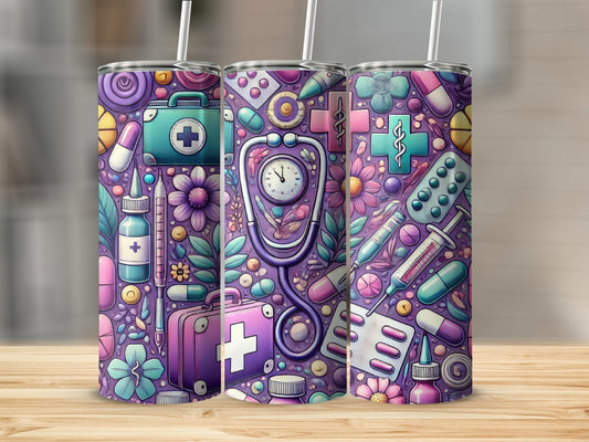Colorful Medical Theme Tumbler for Healthcare Lovers product