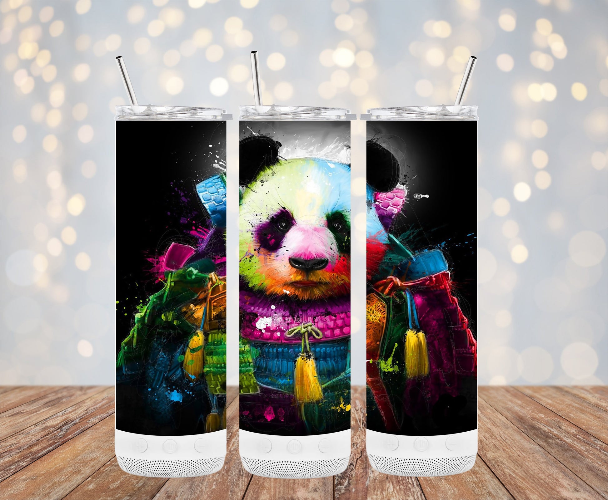 Colorful Panda Warrior Insulated Tumbler product