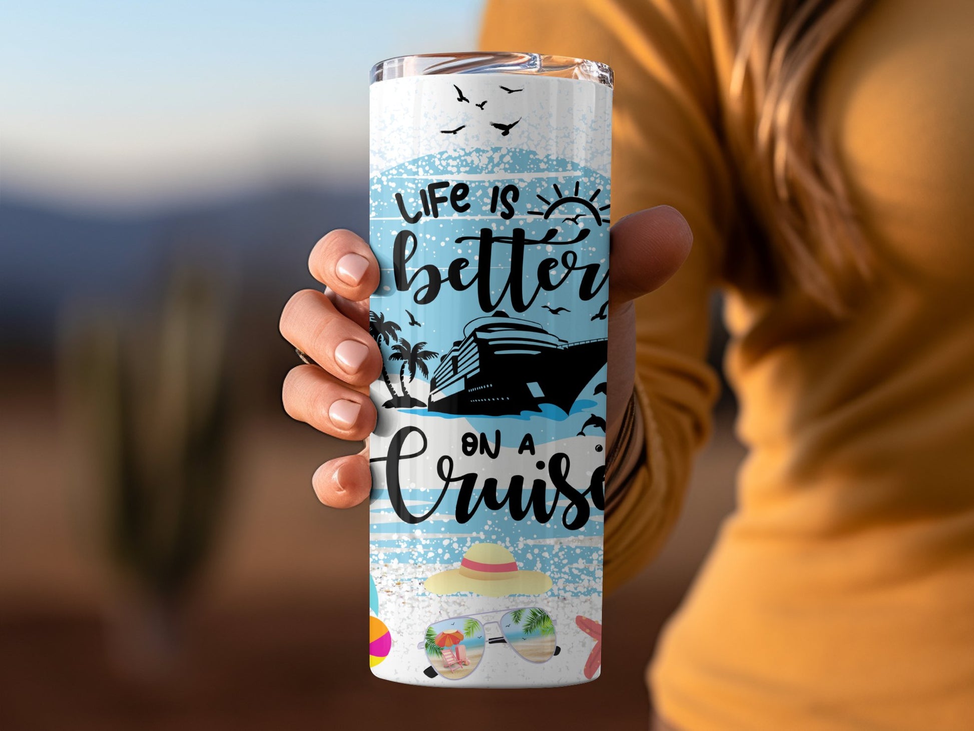 Life is Better on a Cruise Travel Tumbler product