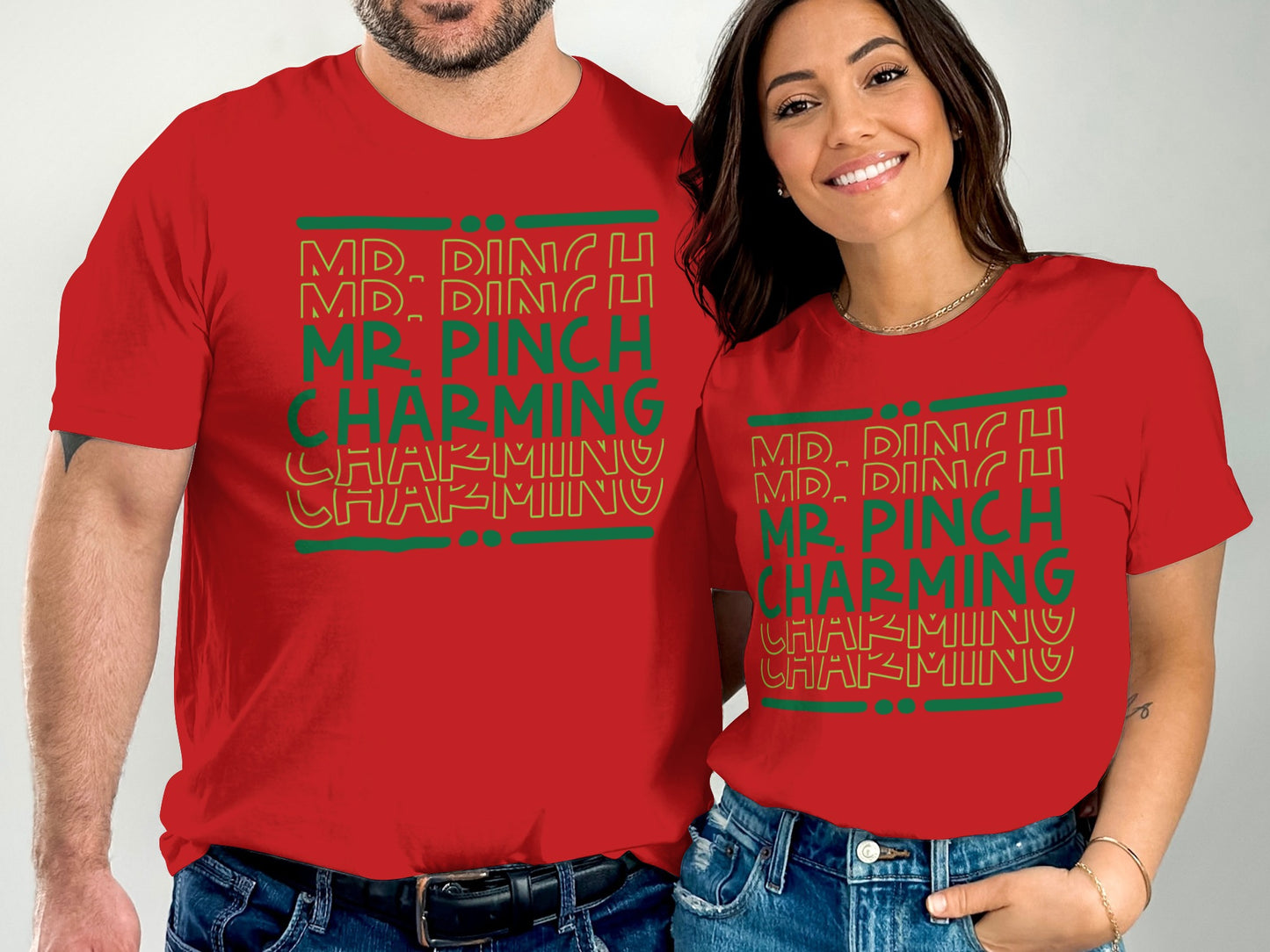 Mr. Pinch Charming Graphic Tee for Couples Matching