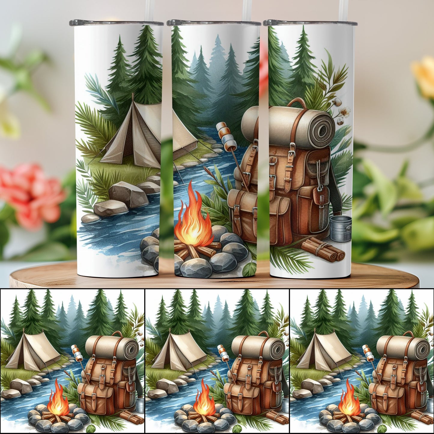 Camping Adventure Graphic Print Tumbler product