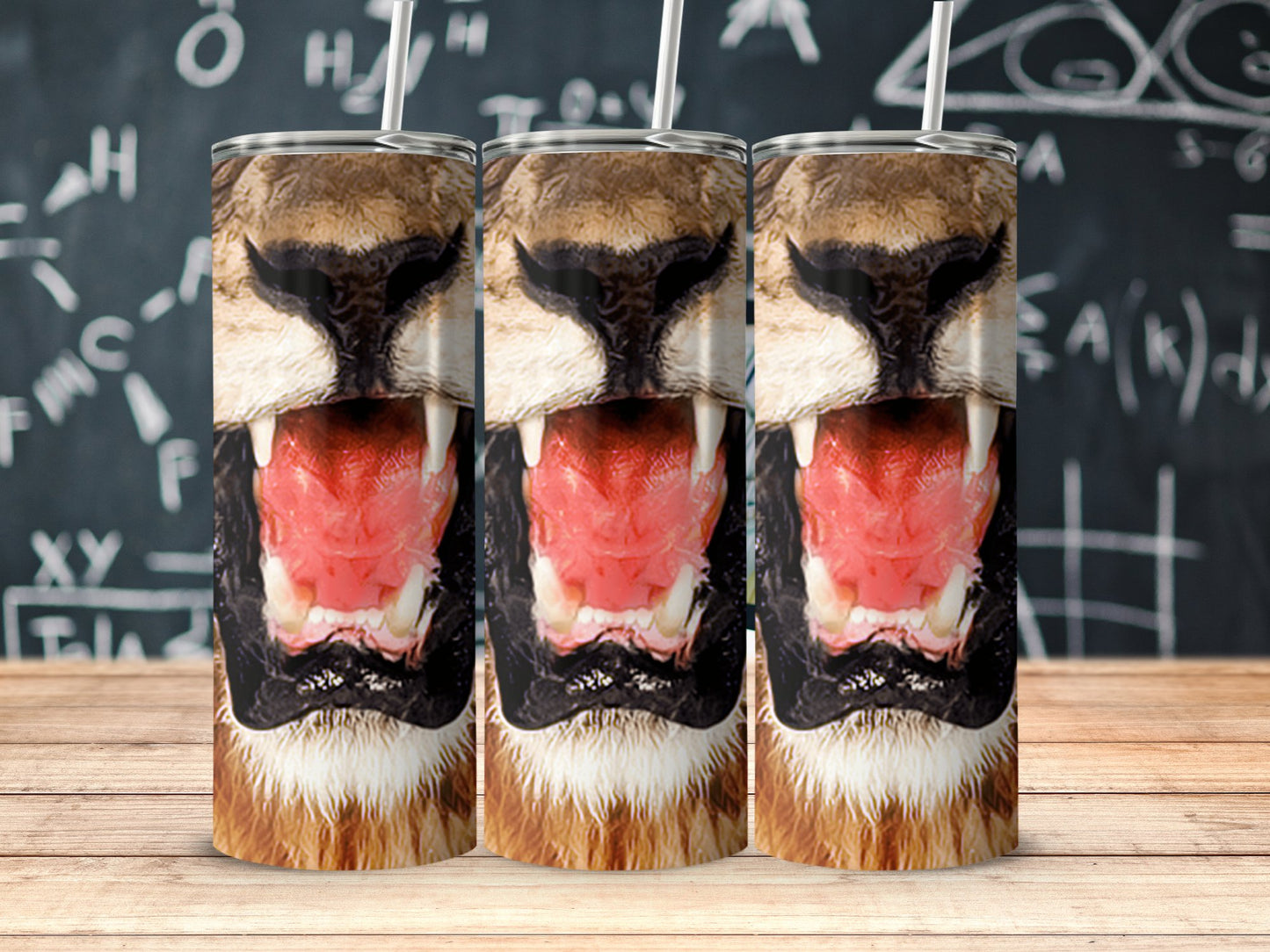 Fierce Roaring Lion Print Drinkware Product