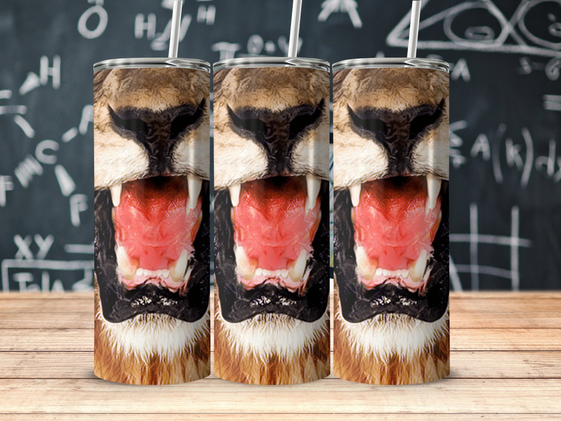 Fierce Roaring Lion Print Drinkware Product