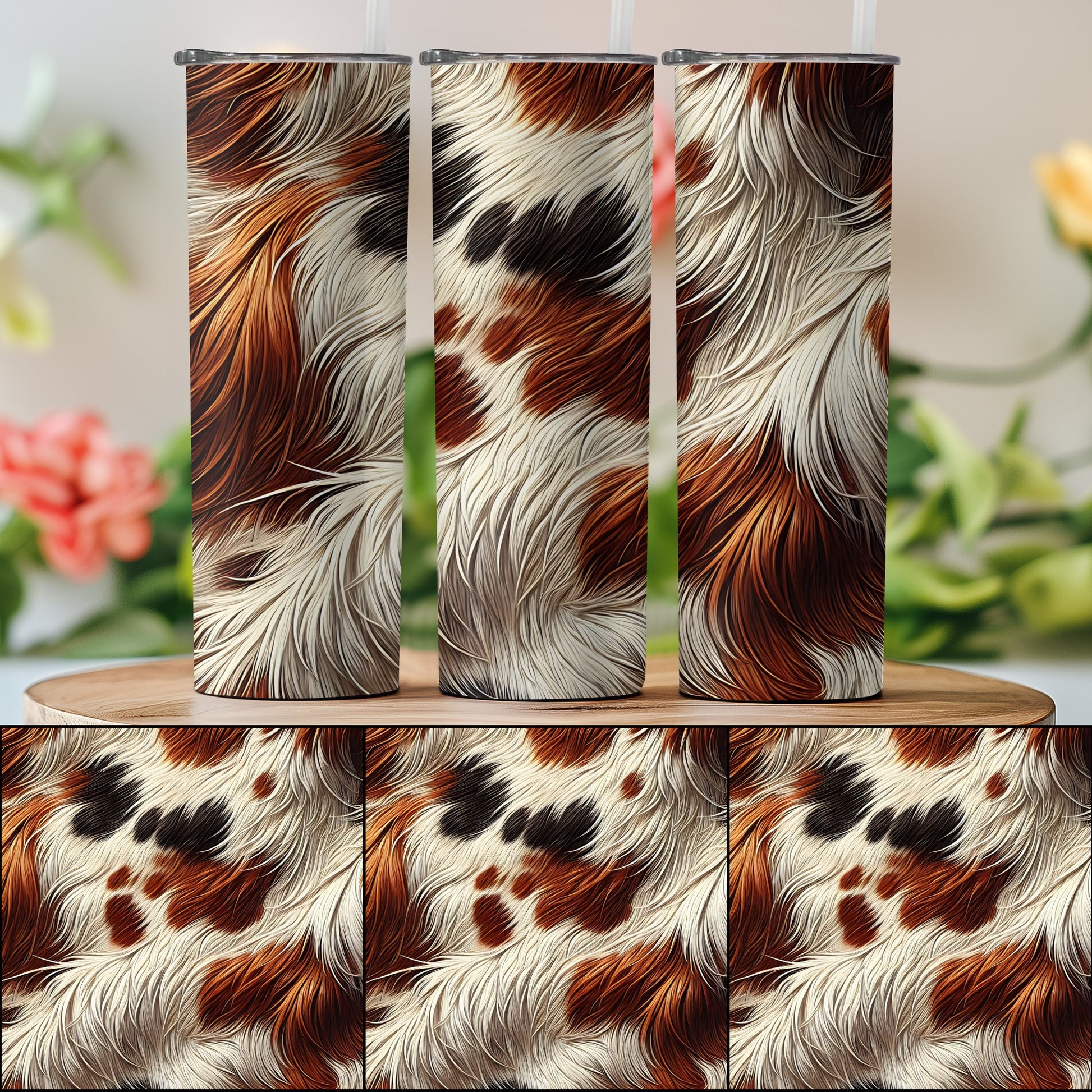 Artistic Pet Fur Print Tumbler Eye-catching Drinkware Product