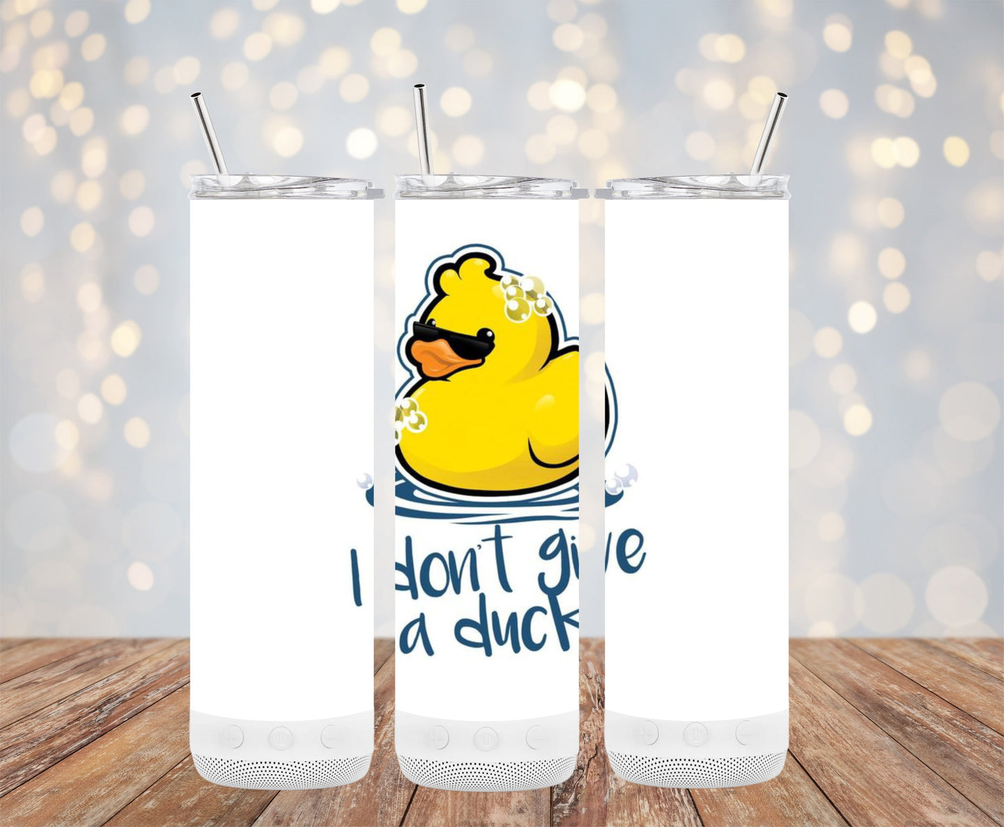 I Don't Give A Duck Yellow Graphic Tumbler product