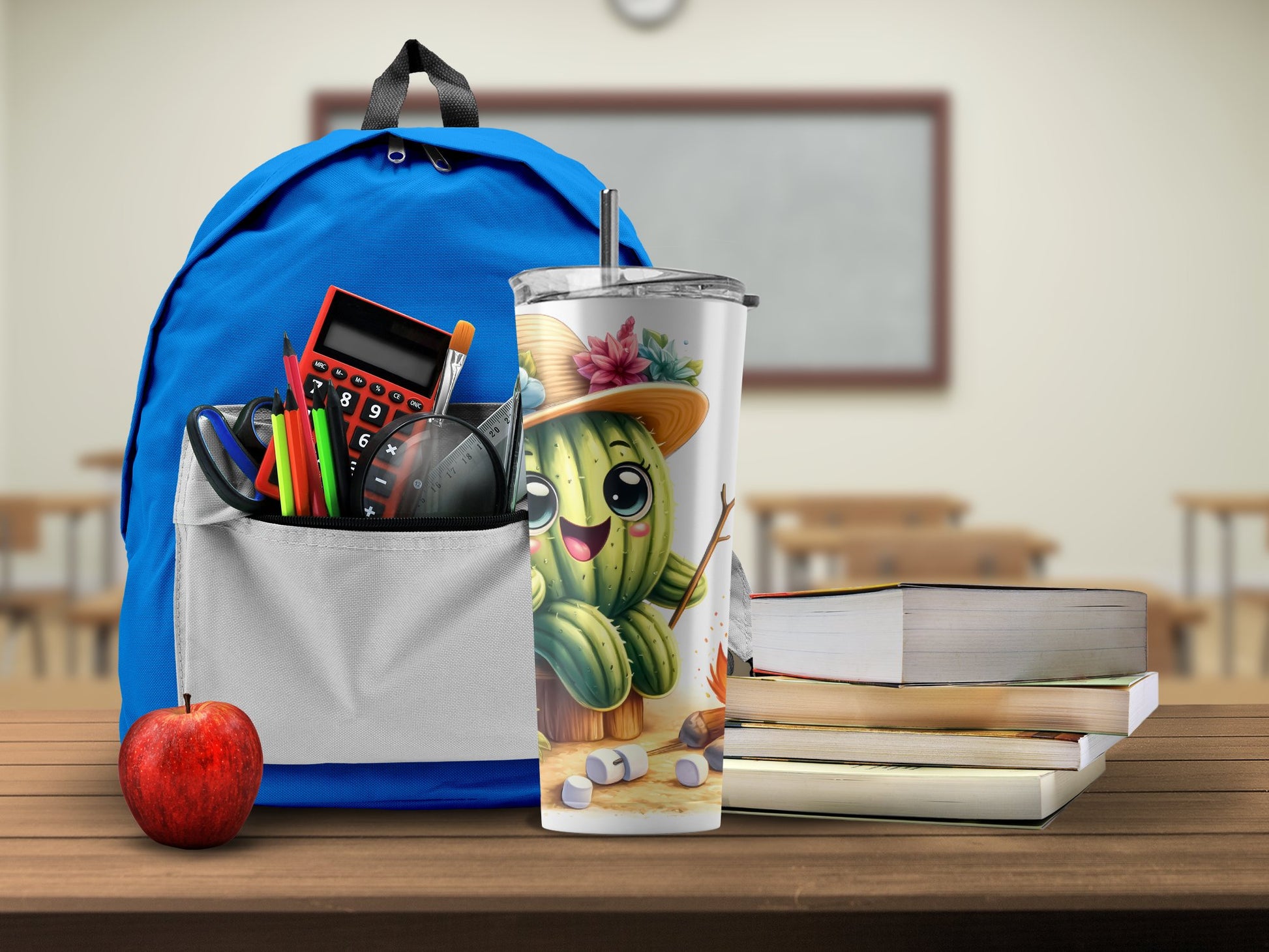 Cute Cactus Themed Tumbler Perfect Back to School Product