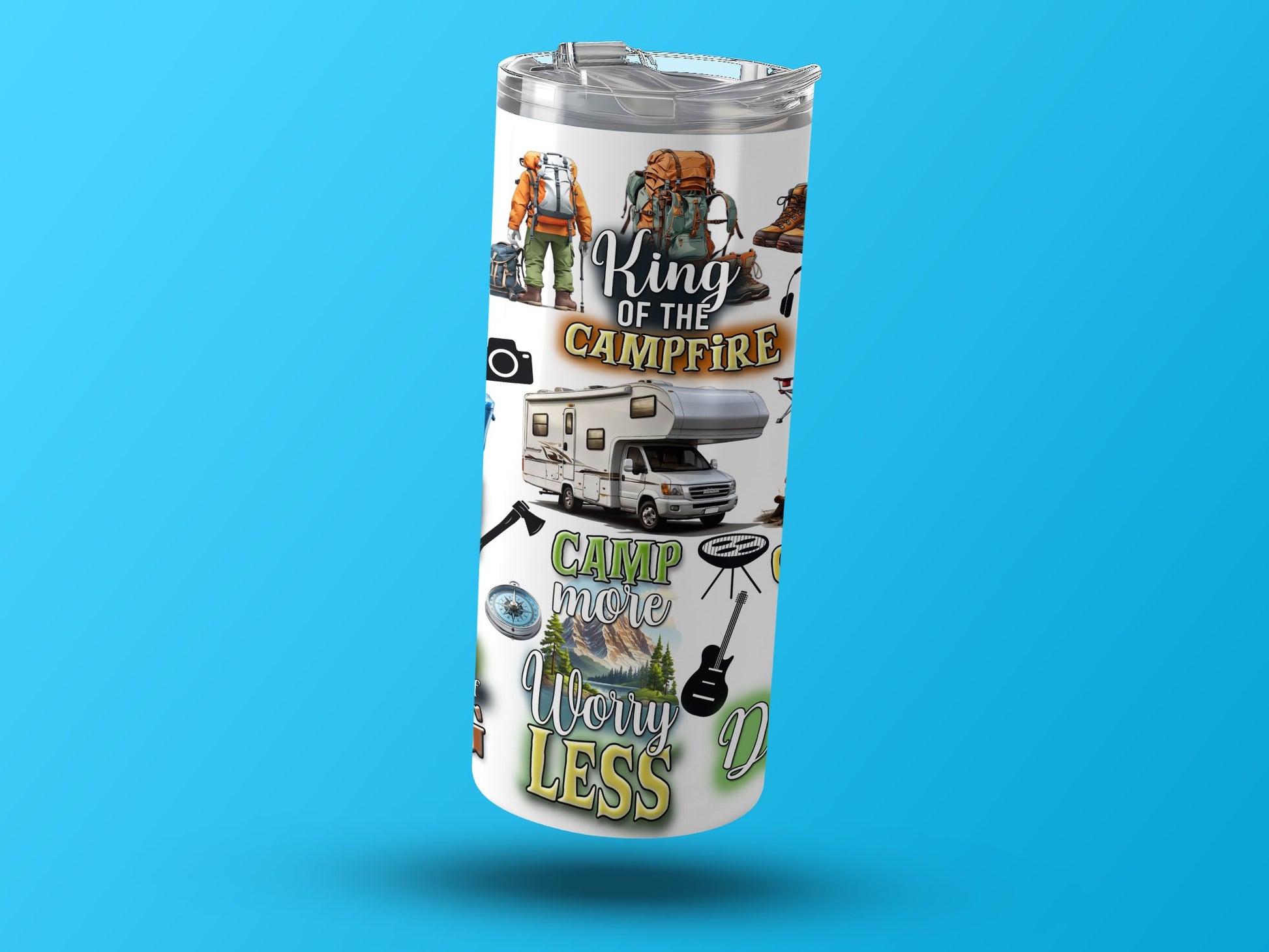 King of the Campfire Camp More Worry Less tumbler product