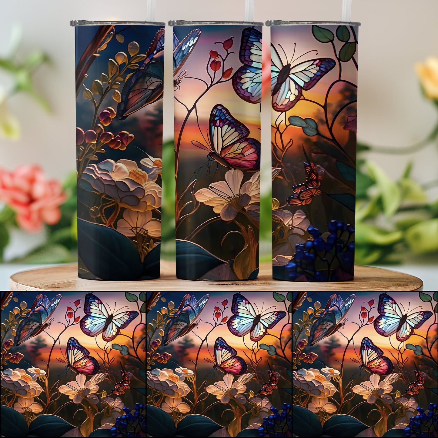 Beautiful Butterfly and Flowers Design product