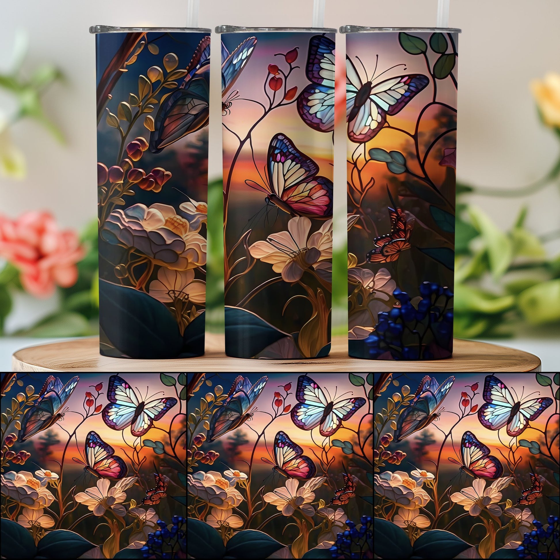Beautiful Butterfly and Flowers Design product