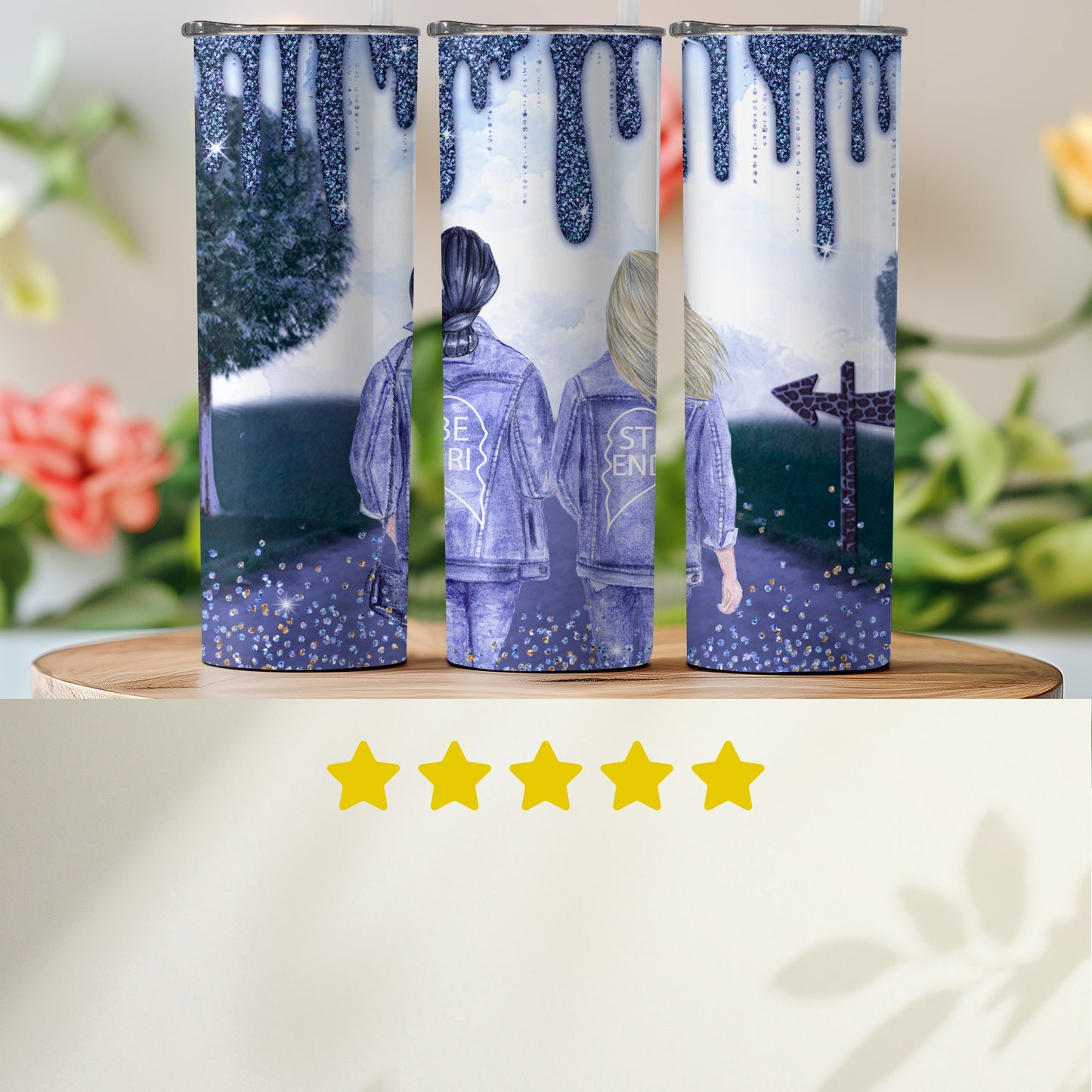 Best Friends Reunion Drip Art Design Tumbler product type