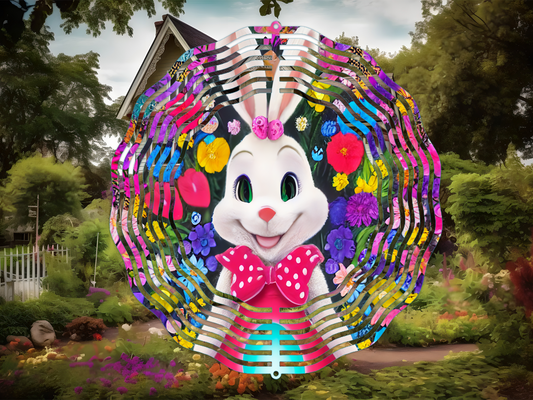 Easter Bunny 3 Wind Spinner