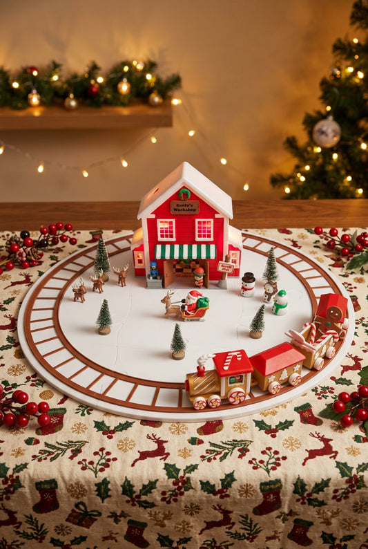 Santa's Workshop Christmas Village Scene Set - 3D Printed