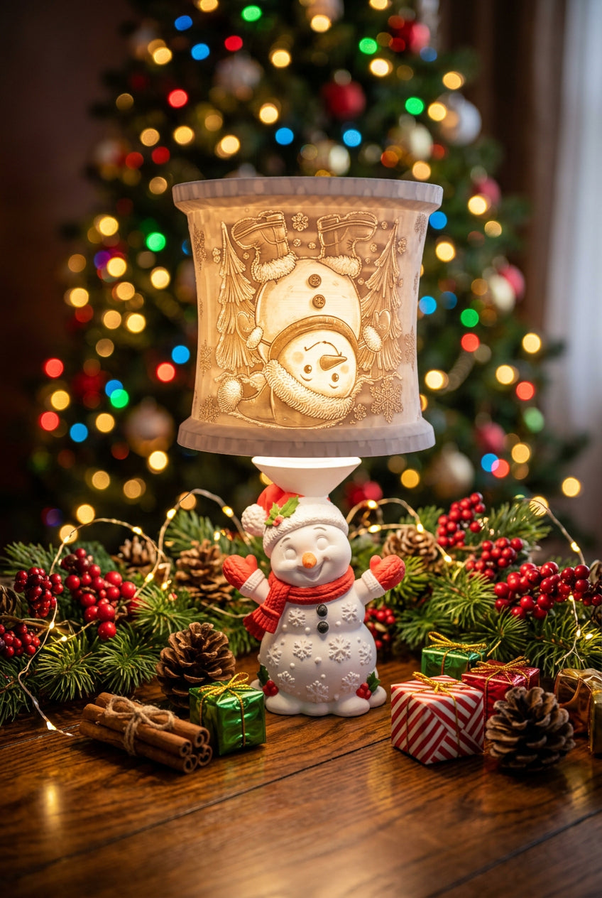 Snowman Christmas Lithophane Lamp