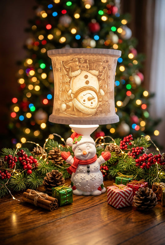 Snowman Christmas Lithophane Lamp