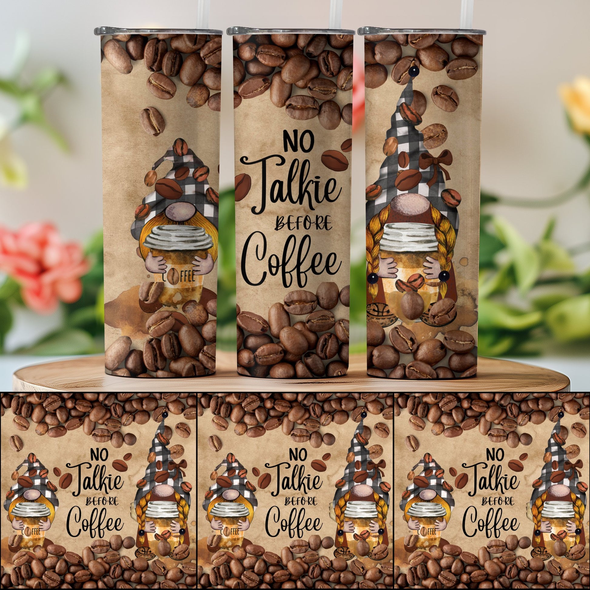 No Talkie Before Coffee Design with Gnome product type