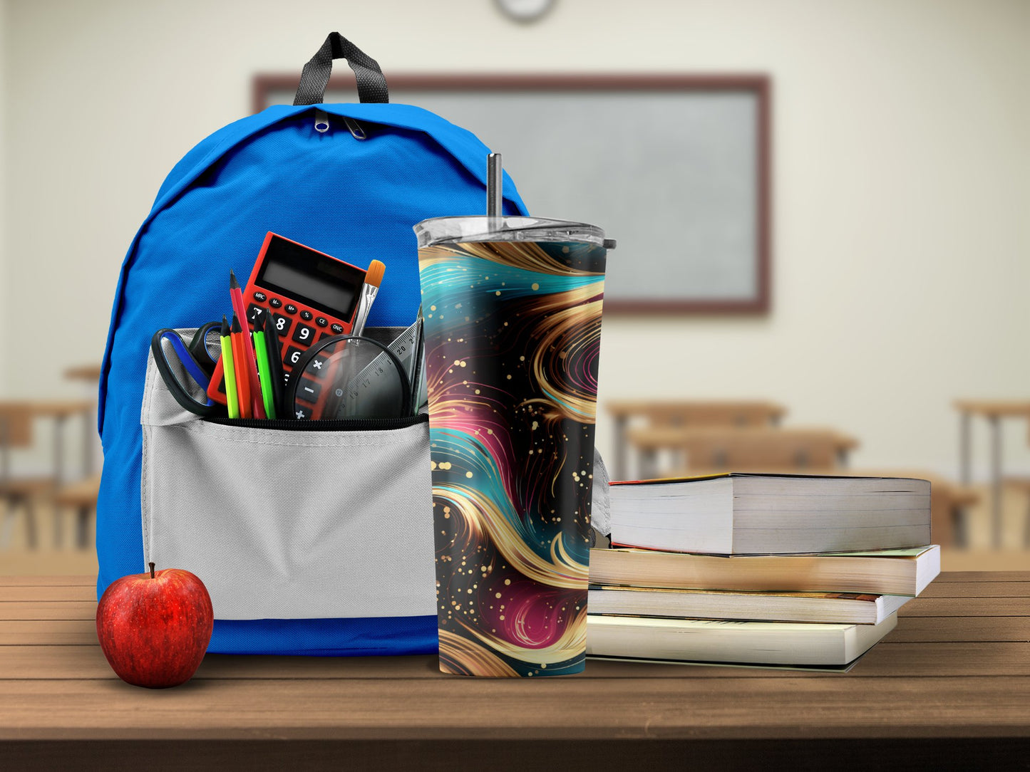 Colorful Swirl Design Insulated Tumbler Cup product type