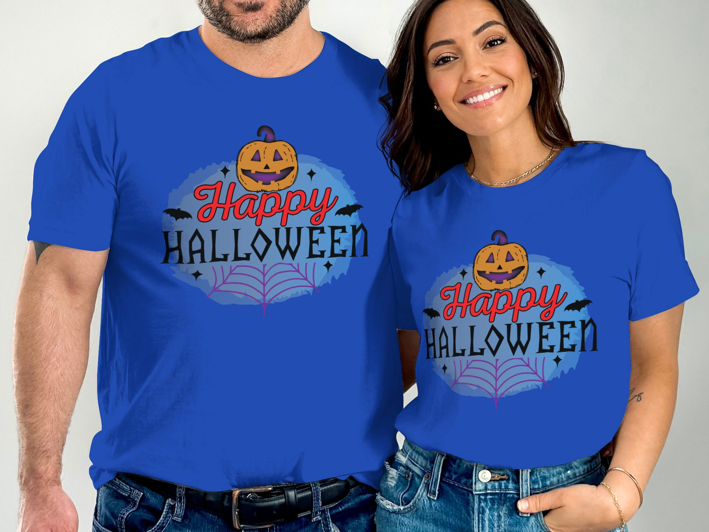 Blue Happy Halloween Pumpkin Shirt product