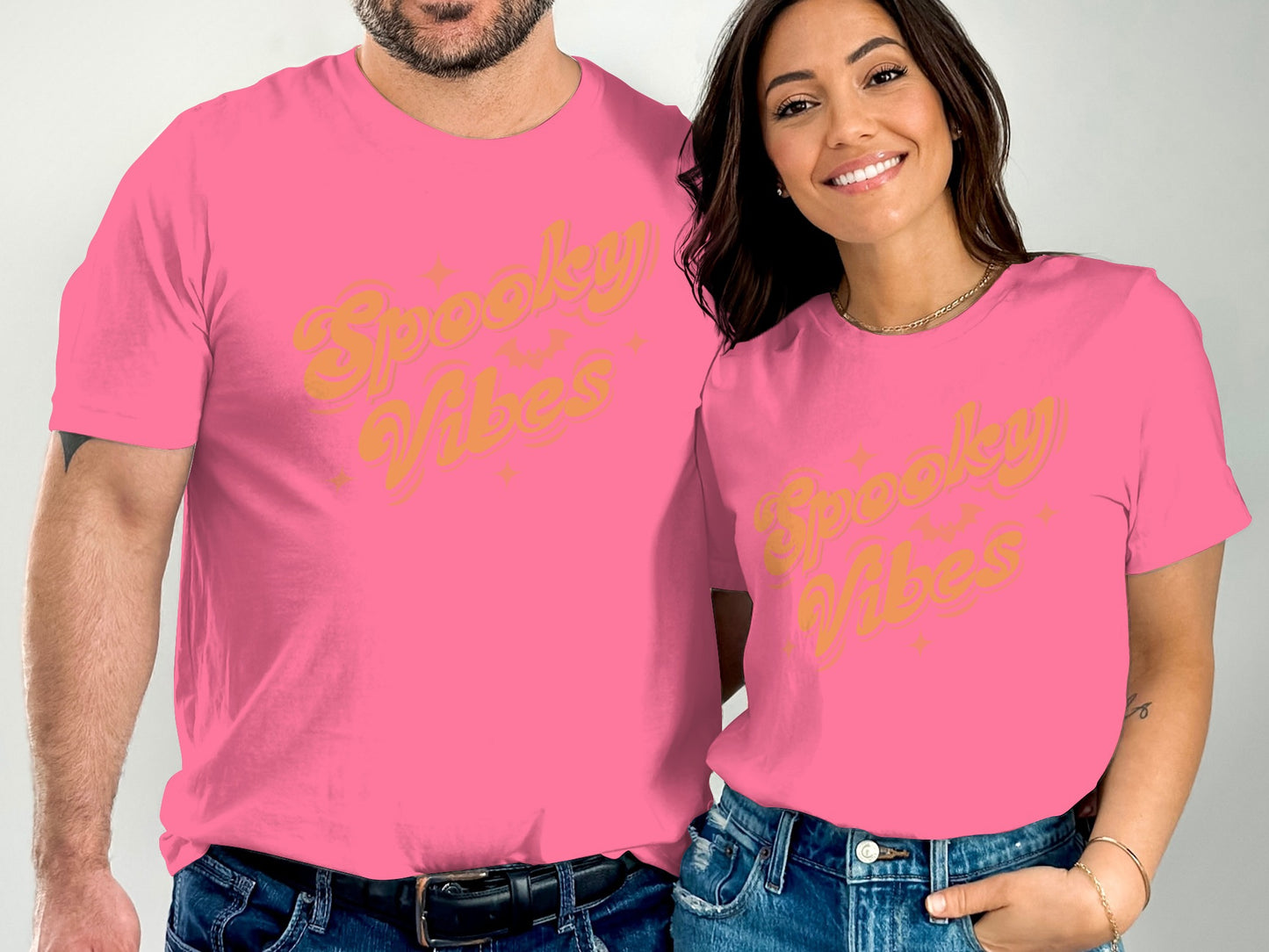 Spooky Vibes Matching Couple T-Shirt product