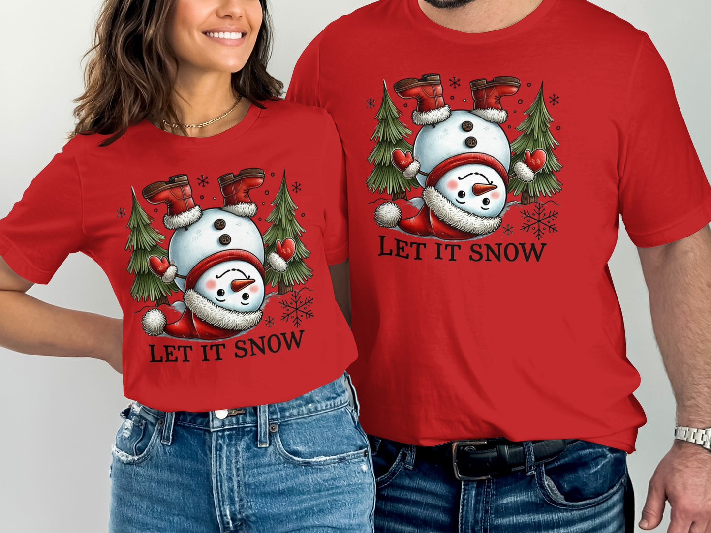 Let It Snow Snowman Christmas Shirt Do Not Include Product Type