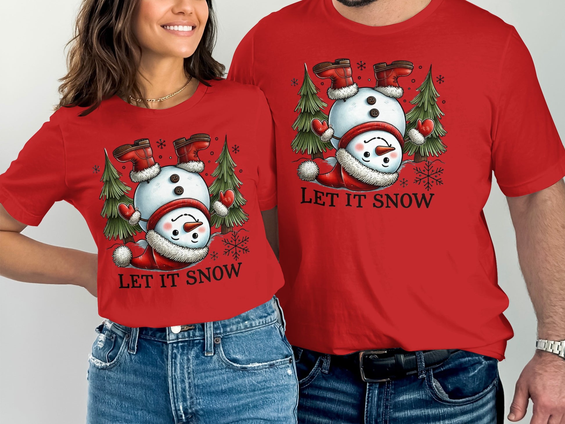 Let It Snow Snowman Christmas Shirt Do Not Include Product Type