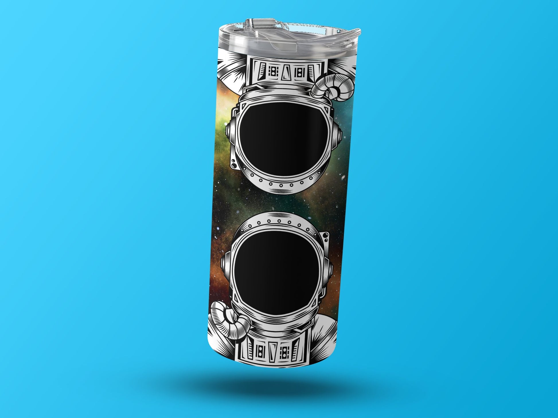 Astronaut Themed Tumbler with Vibrant Space Design product type