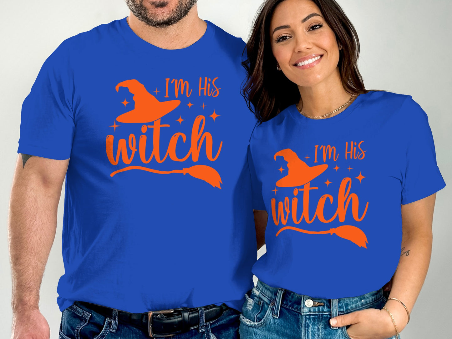 I'm His Witch Halloween Couple T-Shirt product type