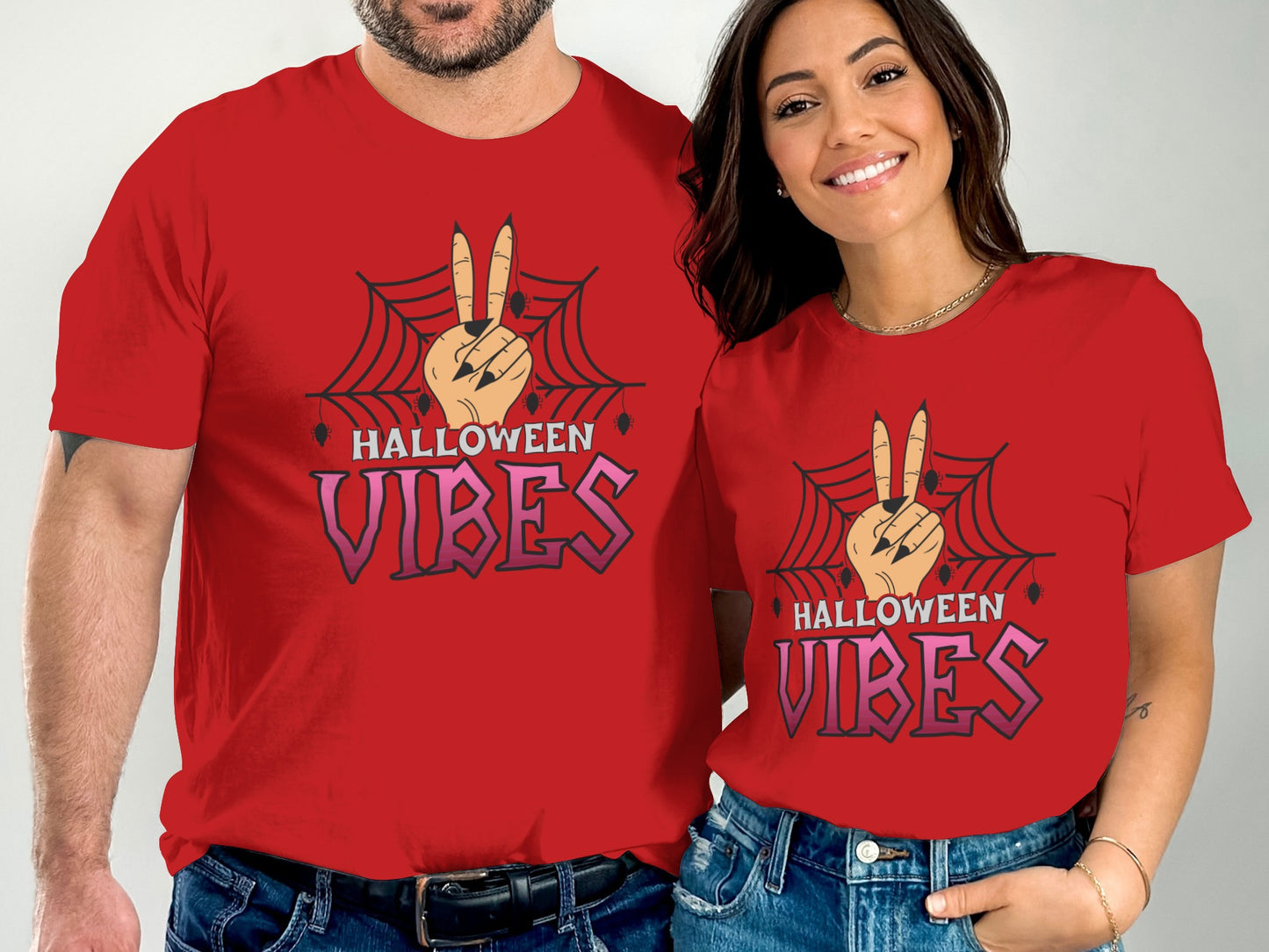 Halloween Vibes Peace Sign T Shirt product