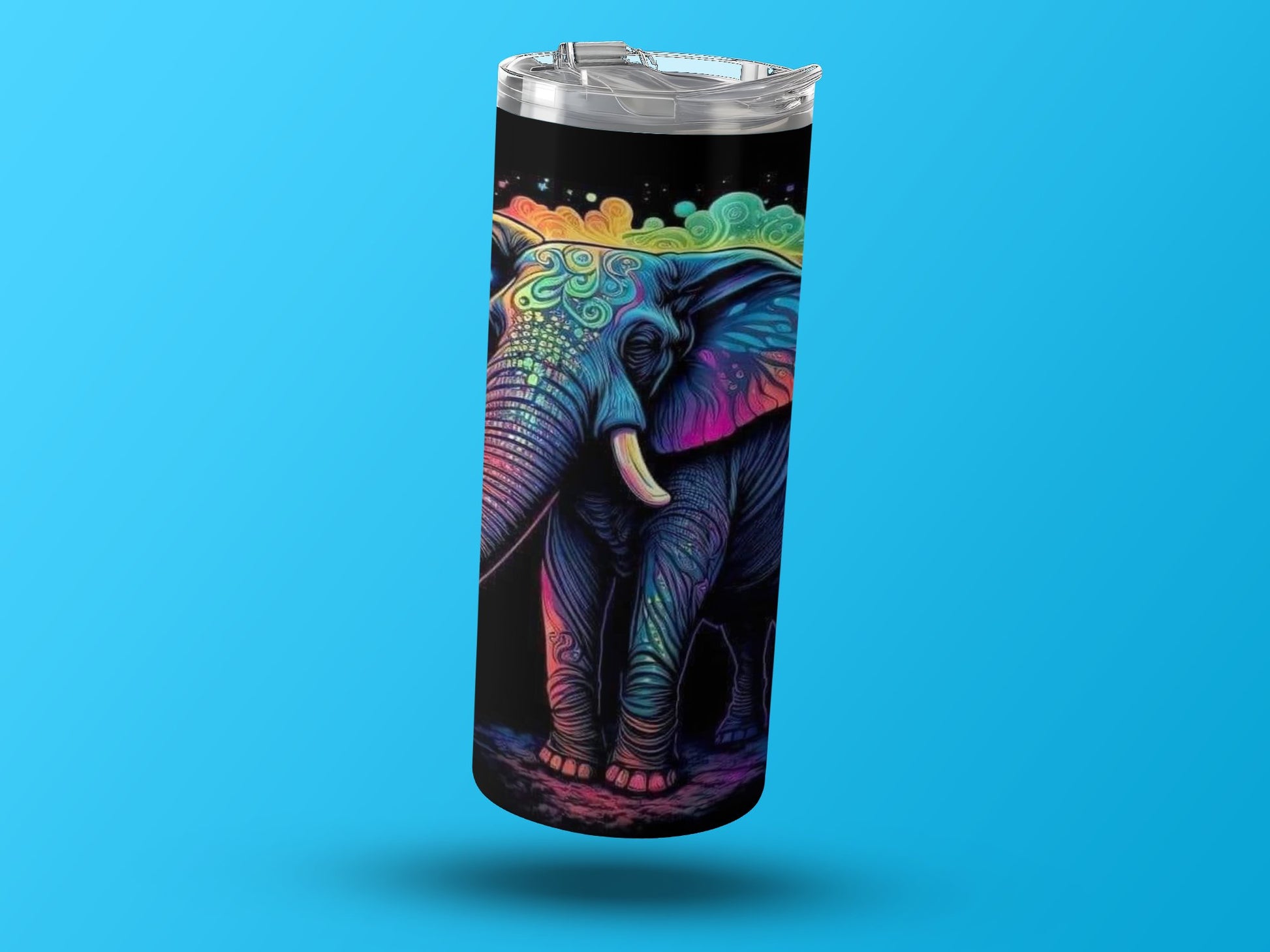 Colorful Elephant Artwork Stainless Steel Tumbler product