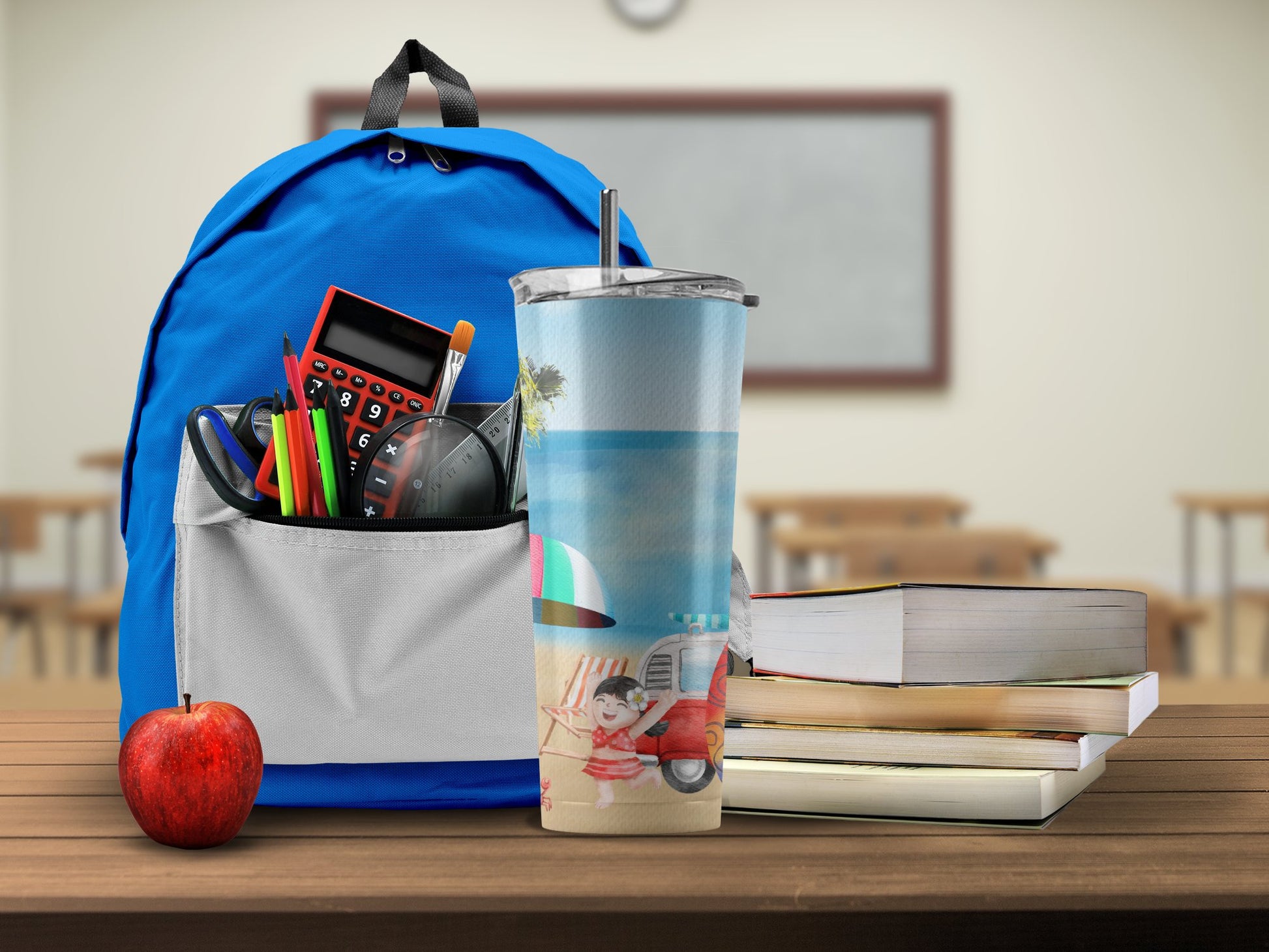 School Essentials Blue Backpack and Tumbler product