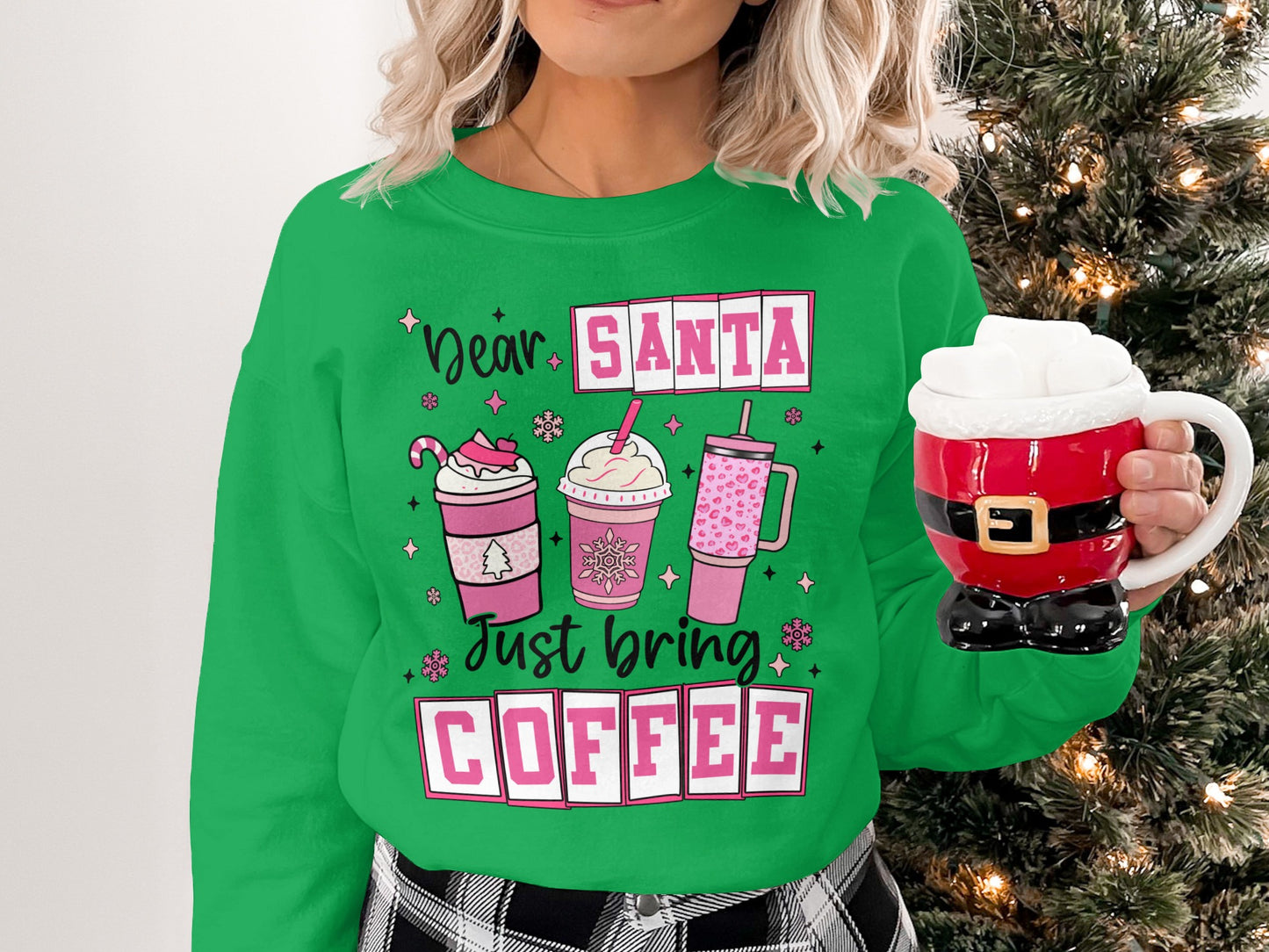 Dear Santa Just Bring Coffee Christmas Shirt
