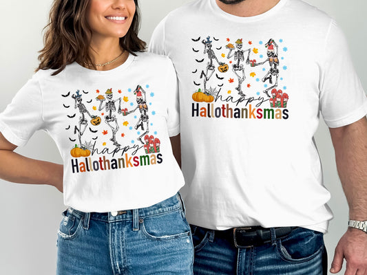 Happy Hallothanksmas Holiday Celebration Shirt