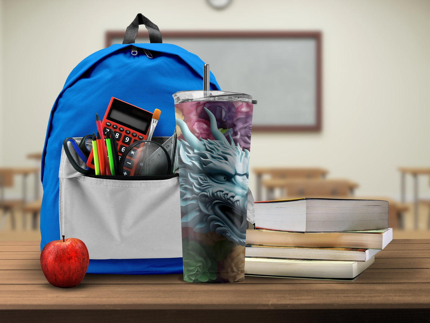 School Essentials Dragon Design Tumbler product